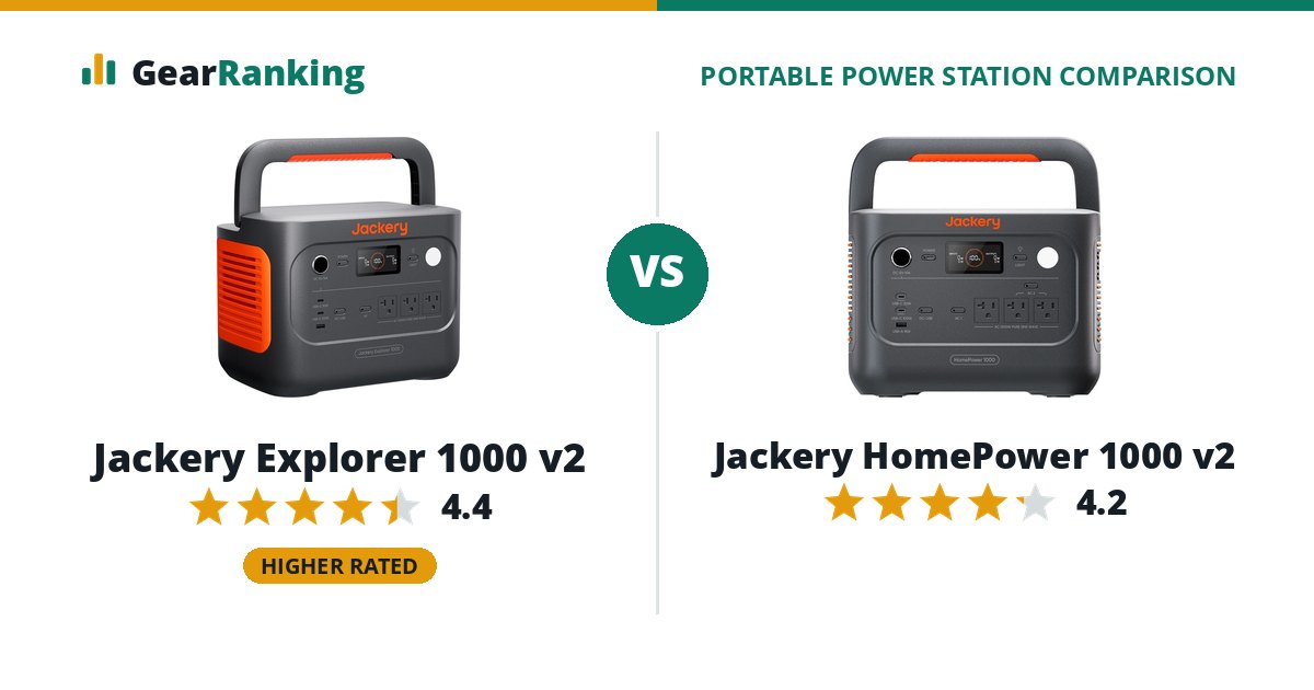 Jackery Explorer 1000 v2 vs Jackery HomePower 1000 v2