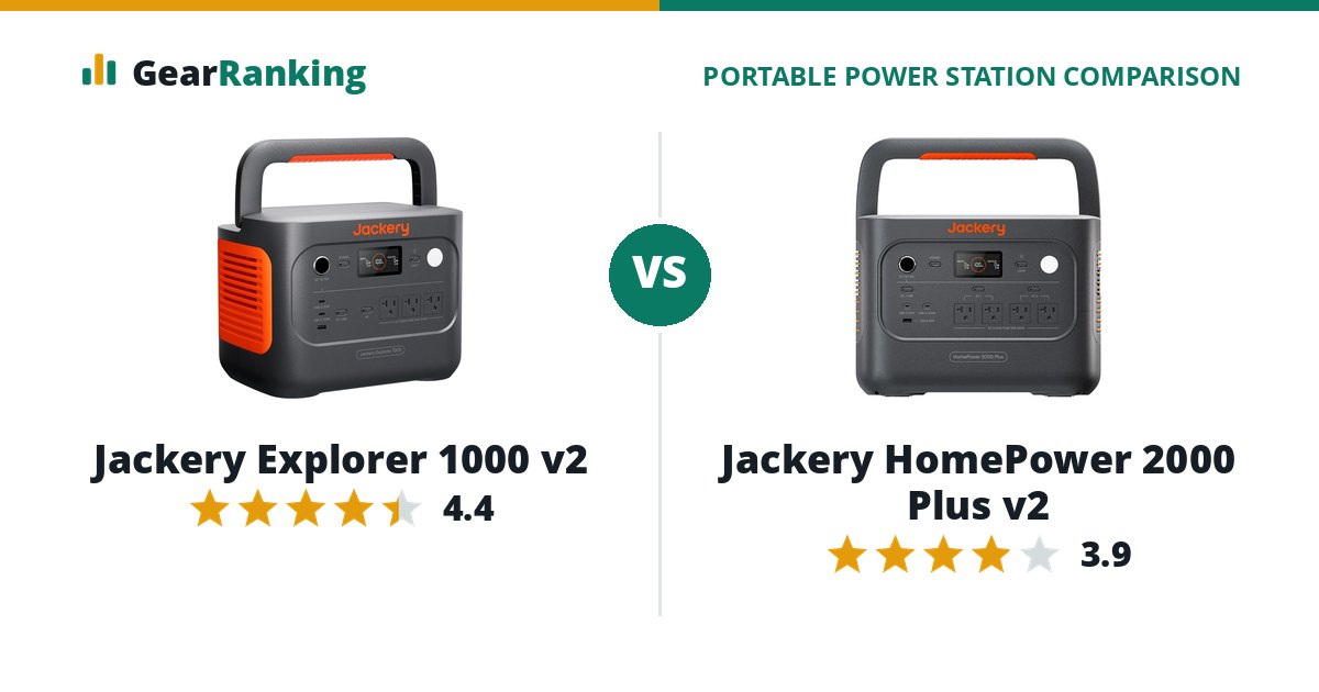 Jackery Explorer 1000 v2 vs Jackery HomePower 2000 Plus v2