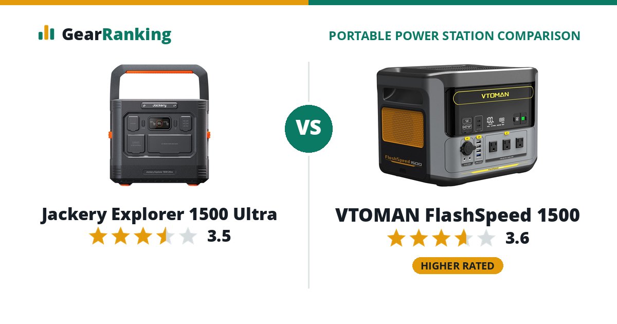 Jackery Explorer 1500 Ultra vs VTOMAN FlashSpeed 1500