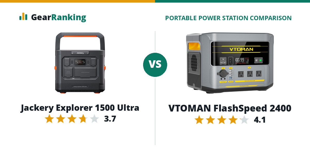Jackery Explorer 1500 Ultra vs VTOMAN FlashSpeed 2400