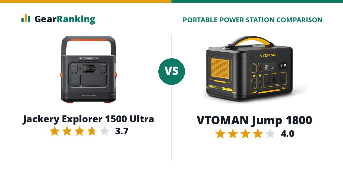Jackery Explorer 1500 Ultra vs VTOMAN Jump 1800