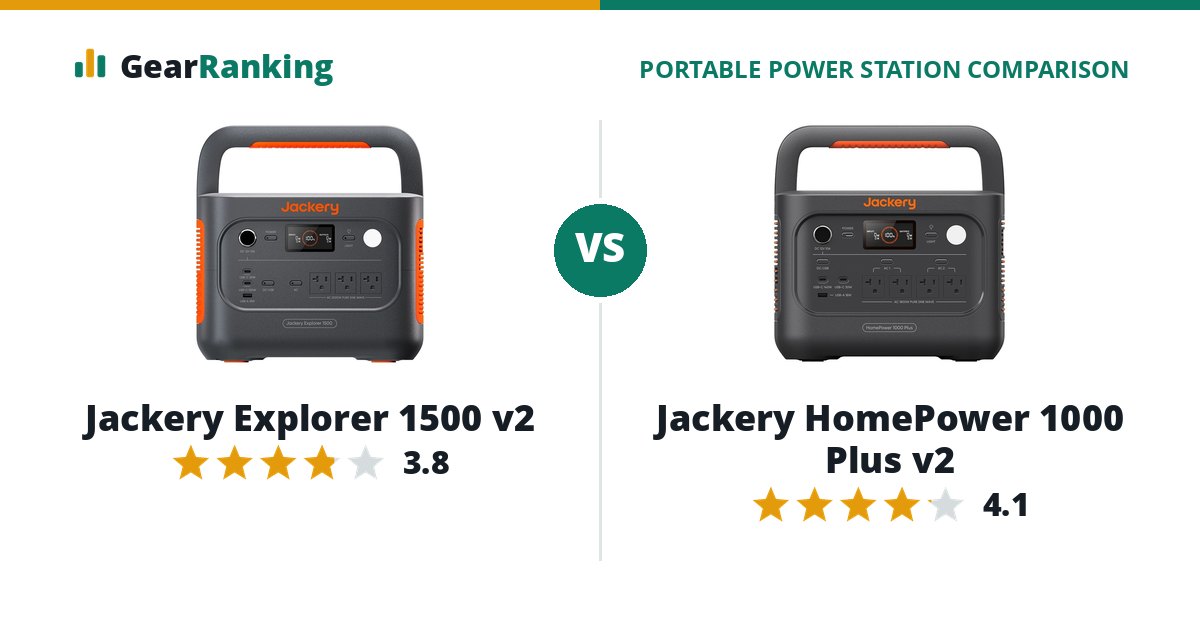Jackery Explorer 1500 v2 vs Jackery HomePower 1000 Plus v2