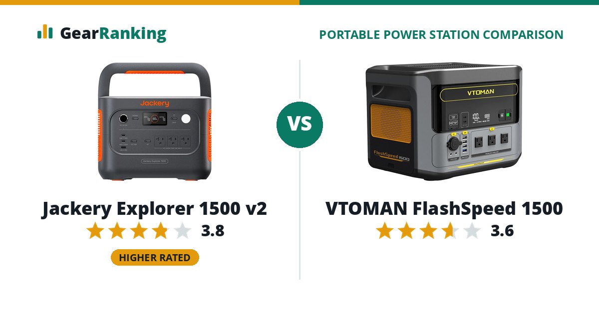 Jackery Explorer 1500 v2 vs VTOMAN FlashSpeed 1500