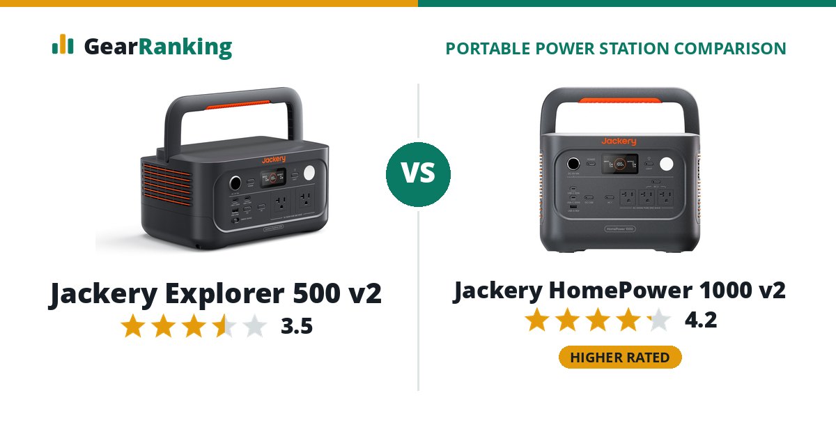 Jackery Explorer 500 v2 vs Jackery HomePower 1000 v2