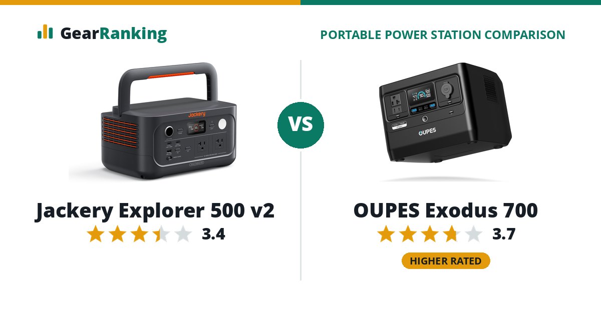 Jackery Explorer 500 v2 vs OUPES Exodus 700