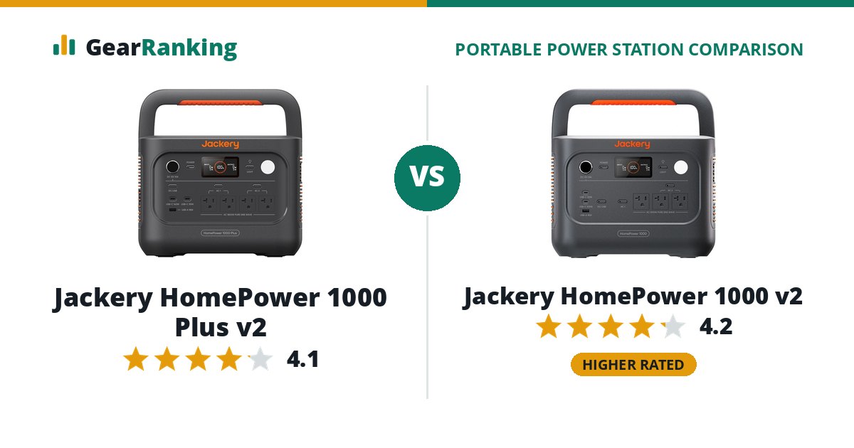 Jackery HomePower 1000 Plus v2 vs Jackery HomePower 1000 v2