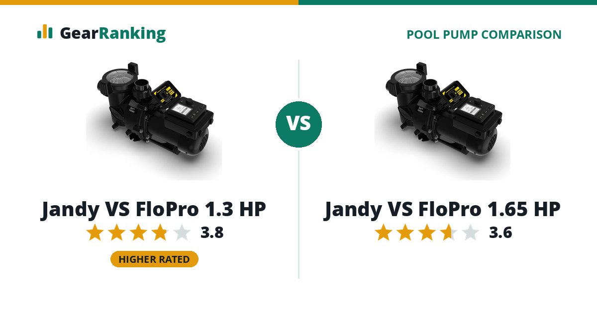 Jandy VS FloPro 1.3 HP vs Jandy VS FloPro 1.65 HP