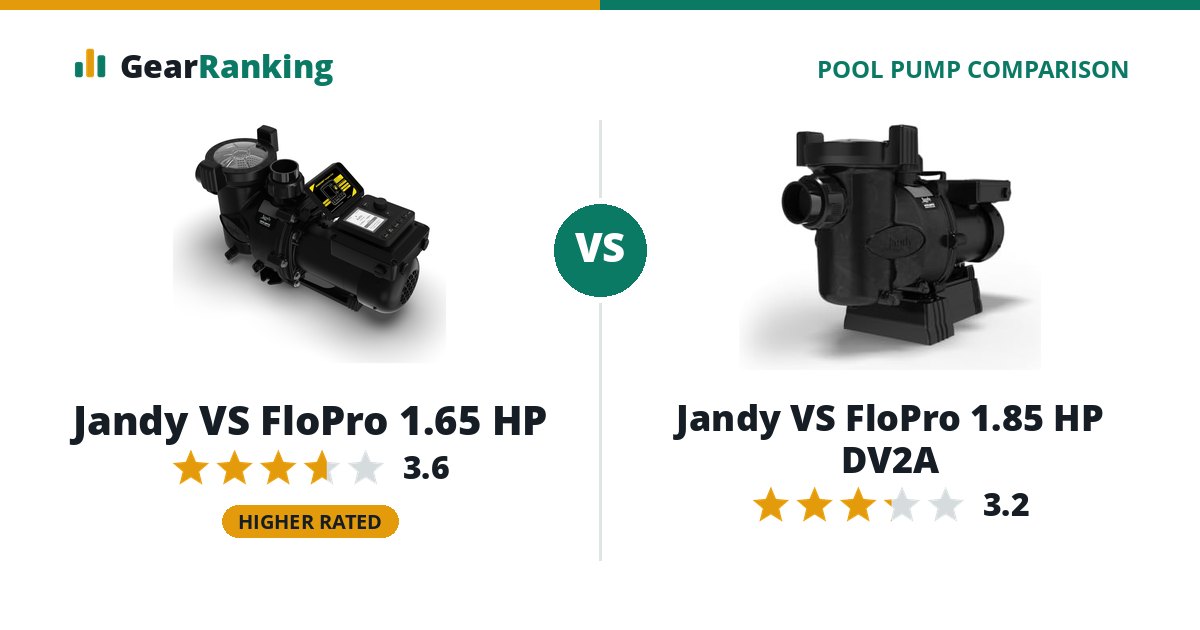 Jandy VS FloPro 1.65 HP vs Jandy VS FloPro 1.85 HP DV2A