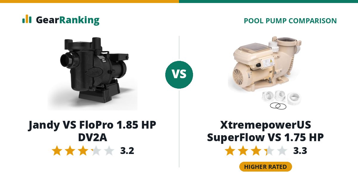 Jandy VS FloPro 1.85 HP DV2A vs XtremepowerUS SuperFlow VS 1.75 HP