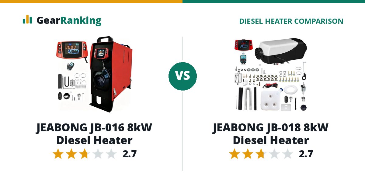 JEABONG JB-016 8kW Diesel Heater vs JEABONG JB-018 8kW Diesel Heater