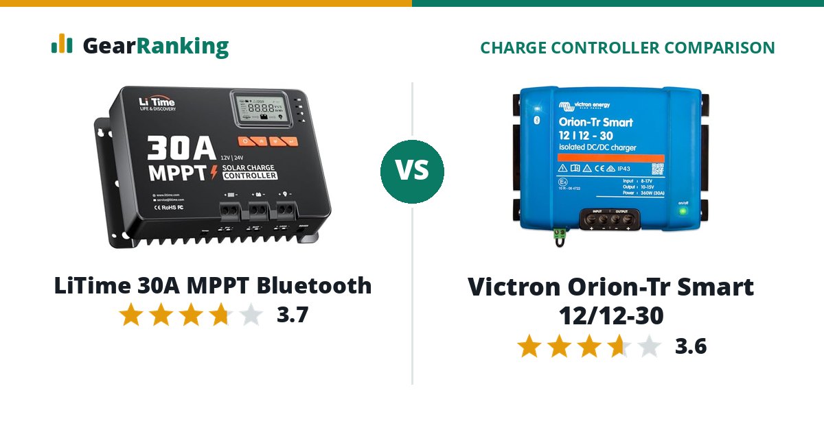 LiTime 30A MPPT Bluetooth vs Victron Orion-Tr Smart 12/12-30