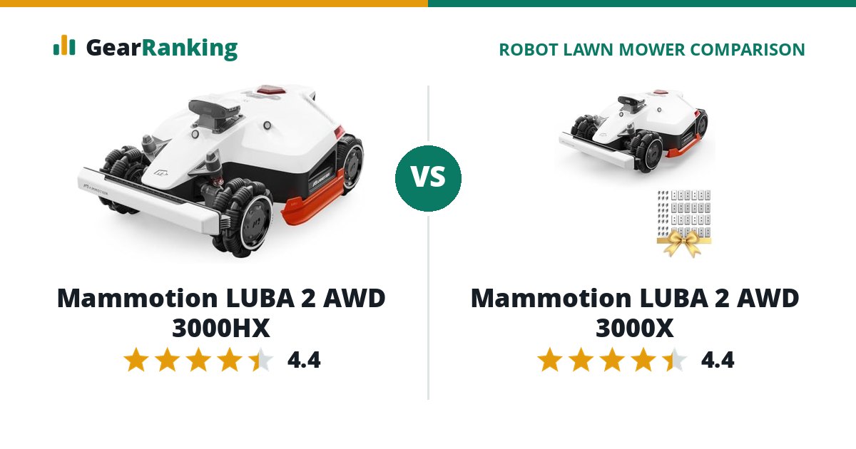 Mammotion LUBA 2 AWD 3000HX vs Mammotion LUBA 2 AWD 3000X