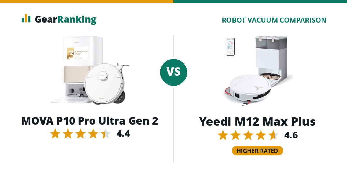 MOVA P10 Pro Ultra Gen 2 vs Yeedi M12 Max Plus