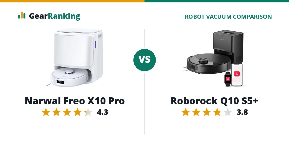 Narwal Freo X10 Pro vs Roborock Q10 S5+