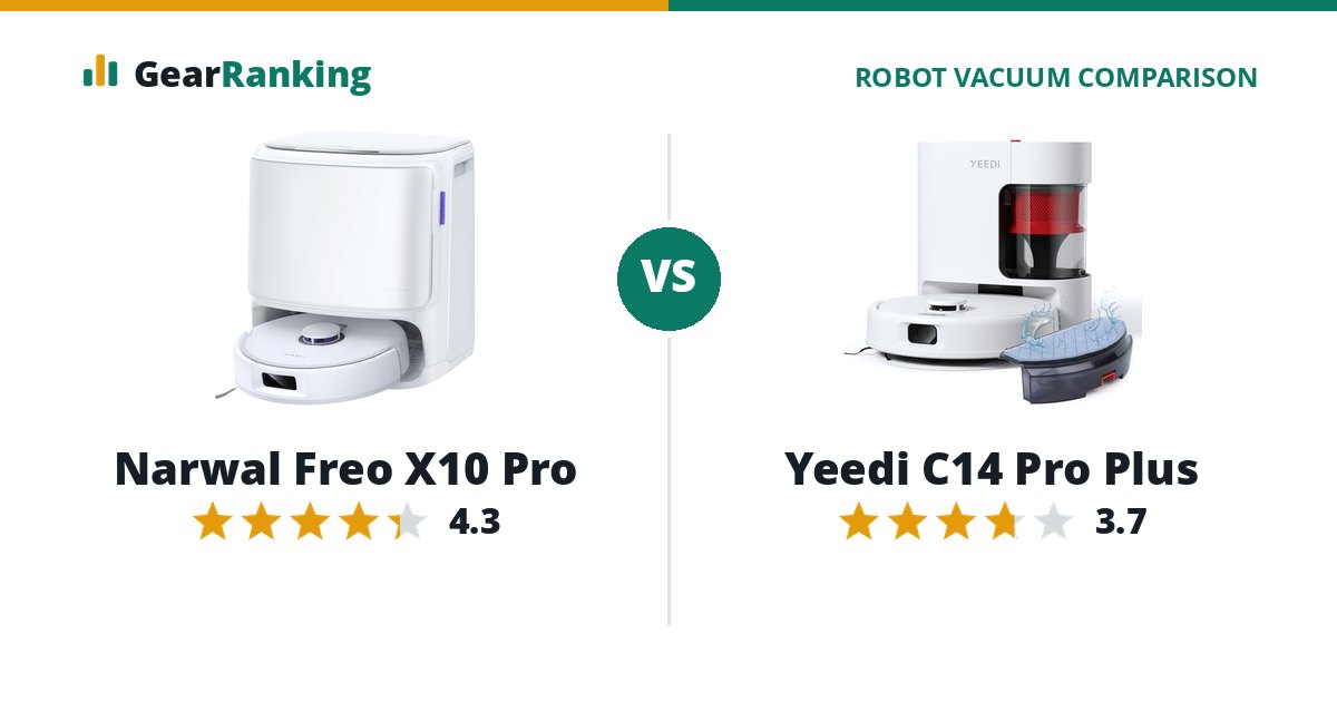 Narwal Freo X10 Pro vs Yeedi C14 Pro Plus