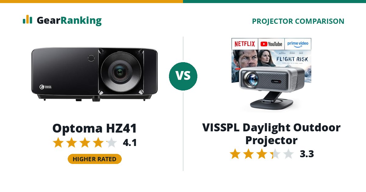Optoma HZ41 vs VISSPL Daylight Outdoor Projector
