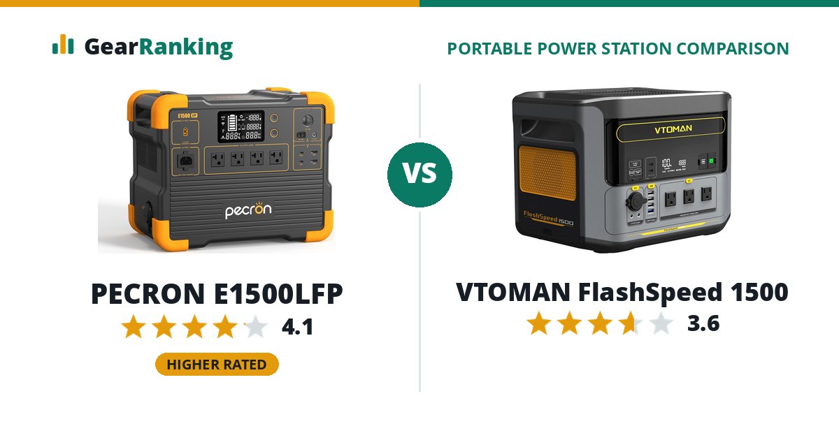 PECRON E1500LFP vs VTOMAN FlashSpeed 1500