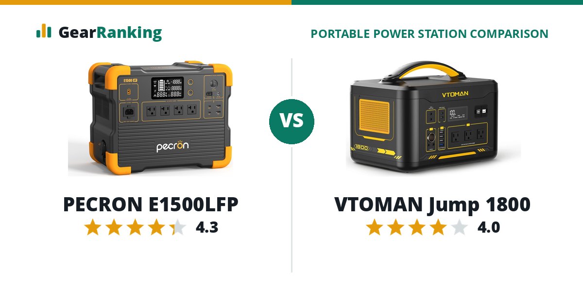 PECRON E1500LFP vs VTOMAN Jump 1800