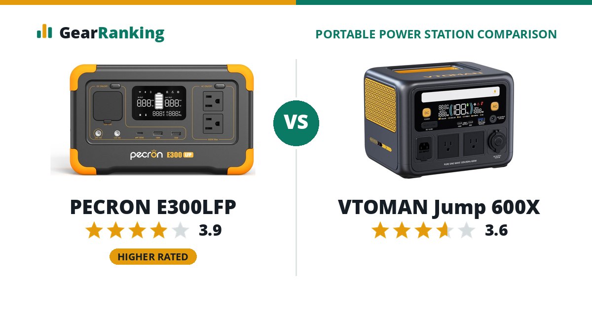 PECRON E300LFP vs VTOMAN Jump 600X