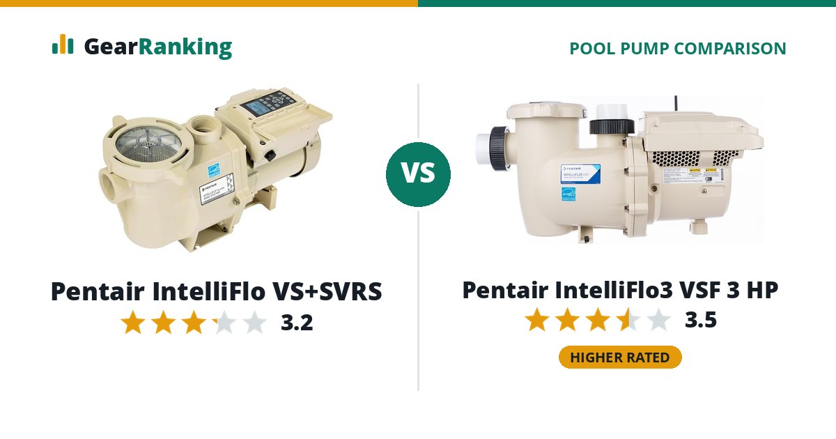 Pentair IntelliFlo VS+SVRS vs Pentair IntelliFlo3 VSF 3 HP