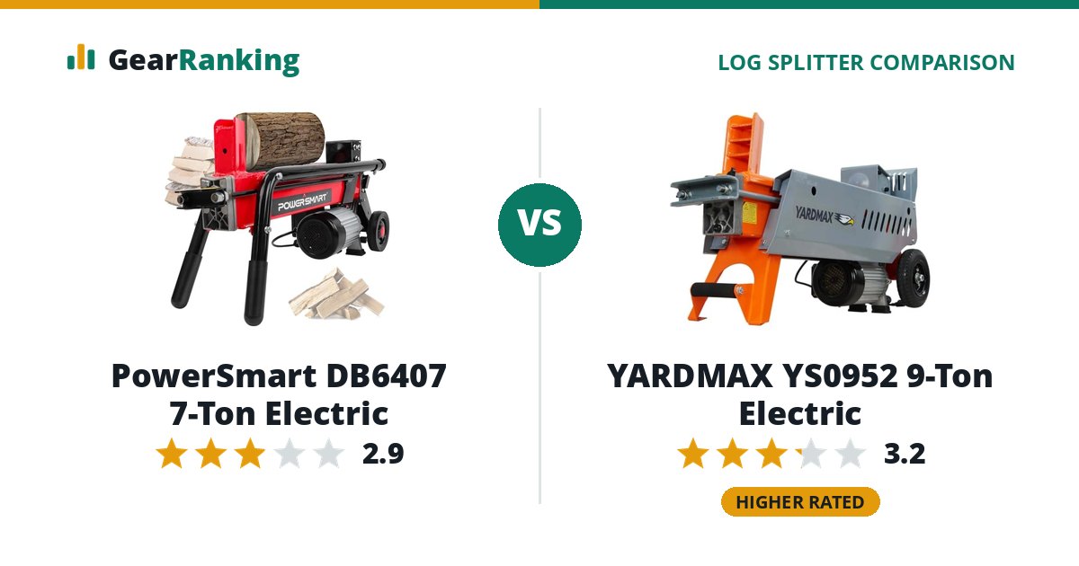 PowerSmart DB6407 7-Ton Electric vs YARDMAX YS0952 9-Ton Electric