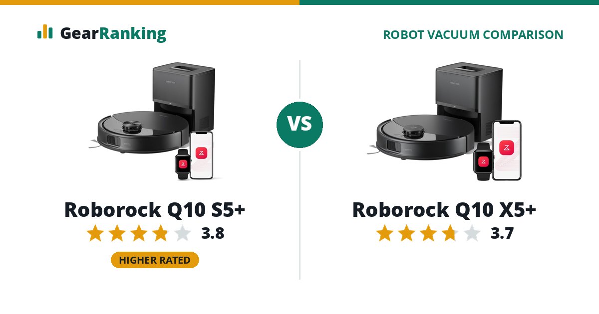 Roborock Q10 S5+ vs Roborock Q10 X5+