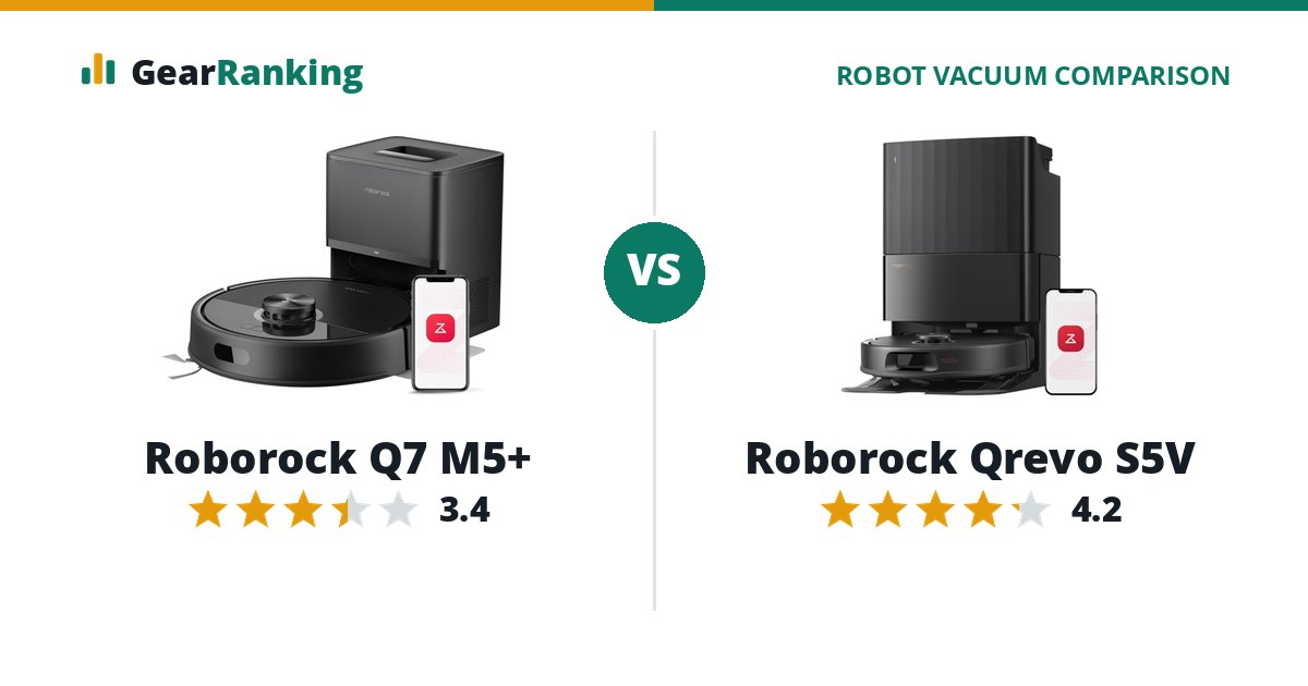 Roborock Q7 M5+ vs Roborock Qrevo S5V