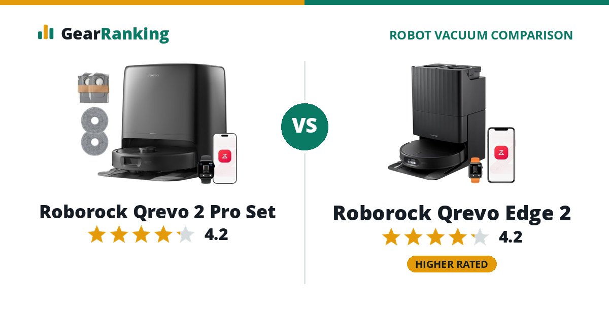 Roborock Qrevo 2 Pro Set vs Roborock Qrevo Edge 2