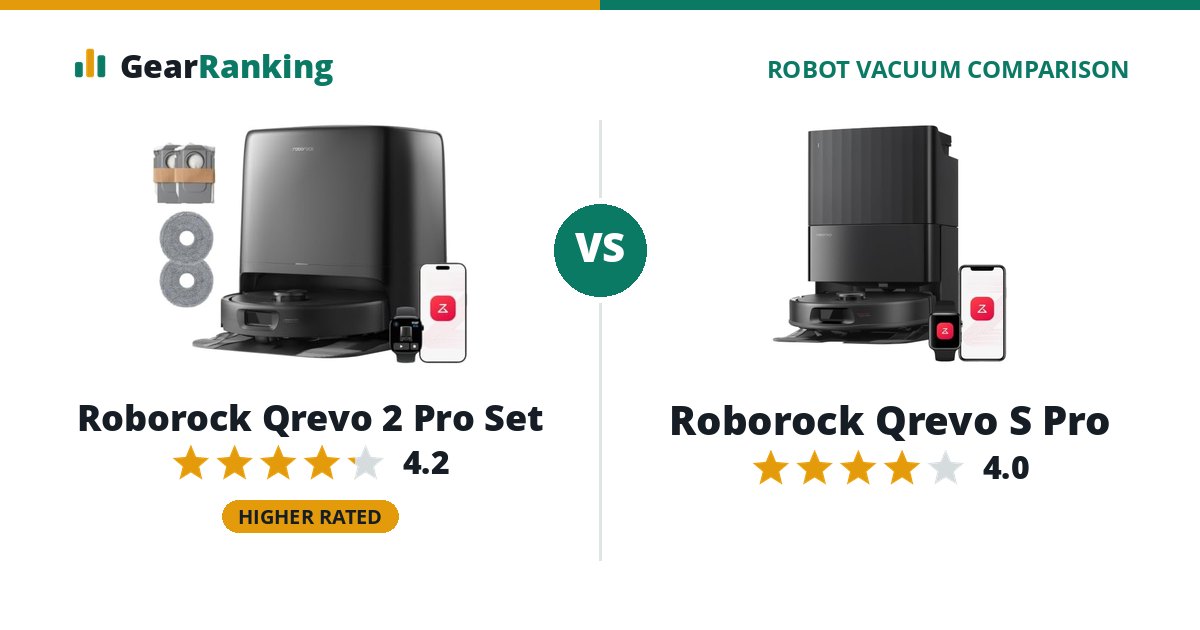 Roborock Qrevo 2 Pro Set vs Roborock Qrevo S Pro