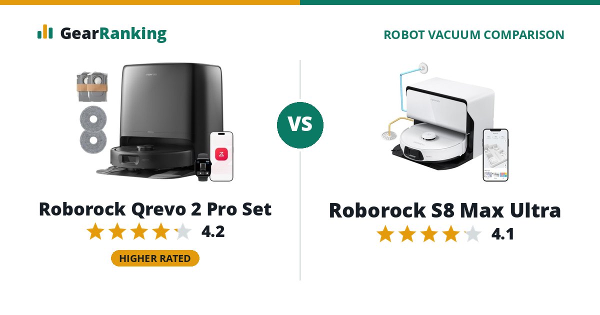 Roborock Qrevo 2 Pro Set vs Roborock S8 Max Ultra