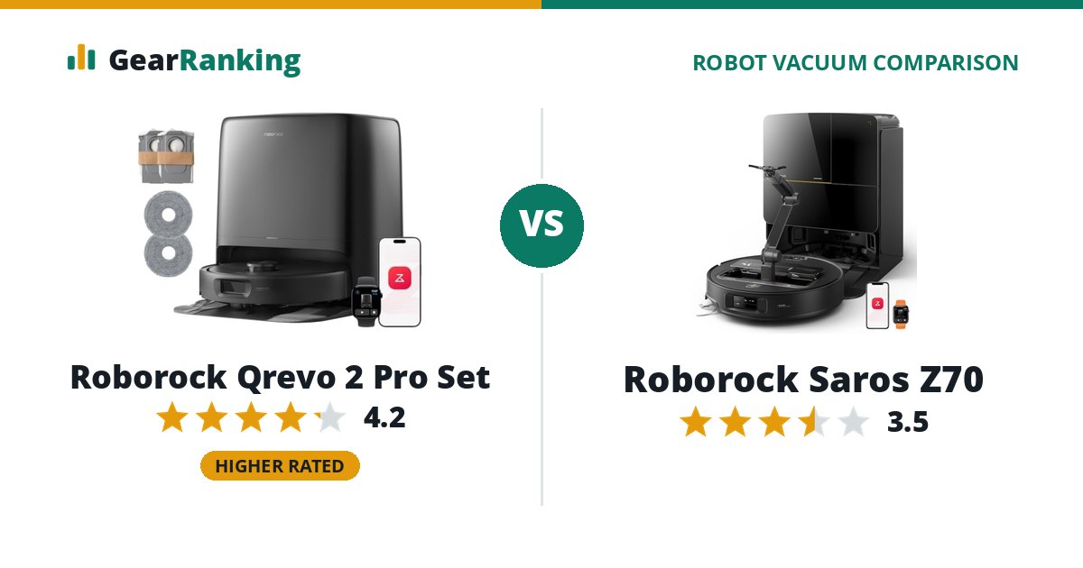 Roborock Qrevo 2 Pro Set vs Roborock Saros Z70