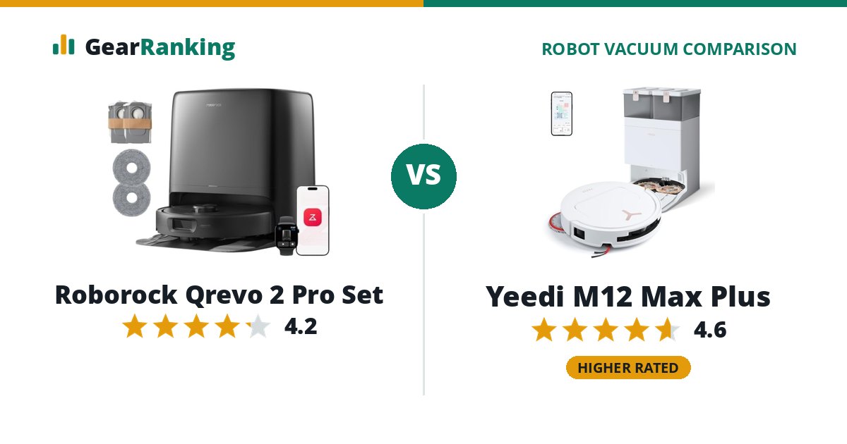 Roborock Qrevo 2 Pro Set vs Yeedi M12 Max Plus