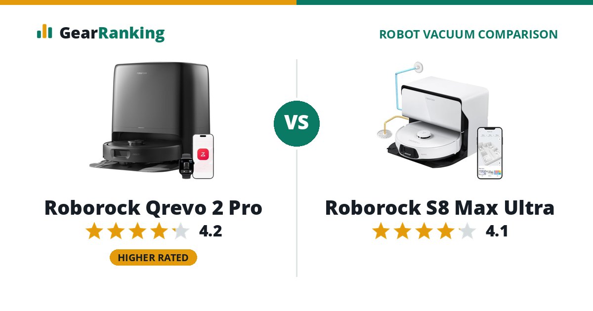 Roborock Qrevo 2 Pro vs Roborock S8 Max Ultra