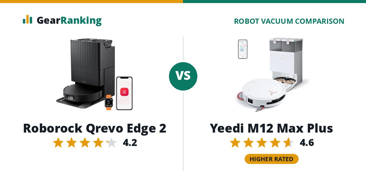 Roborock Qrevo Edge 2 vs Yeedi M12 Max Plus