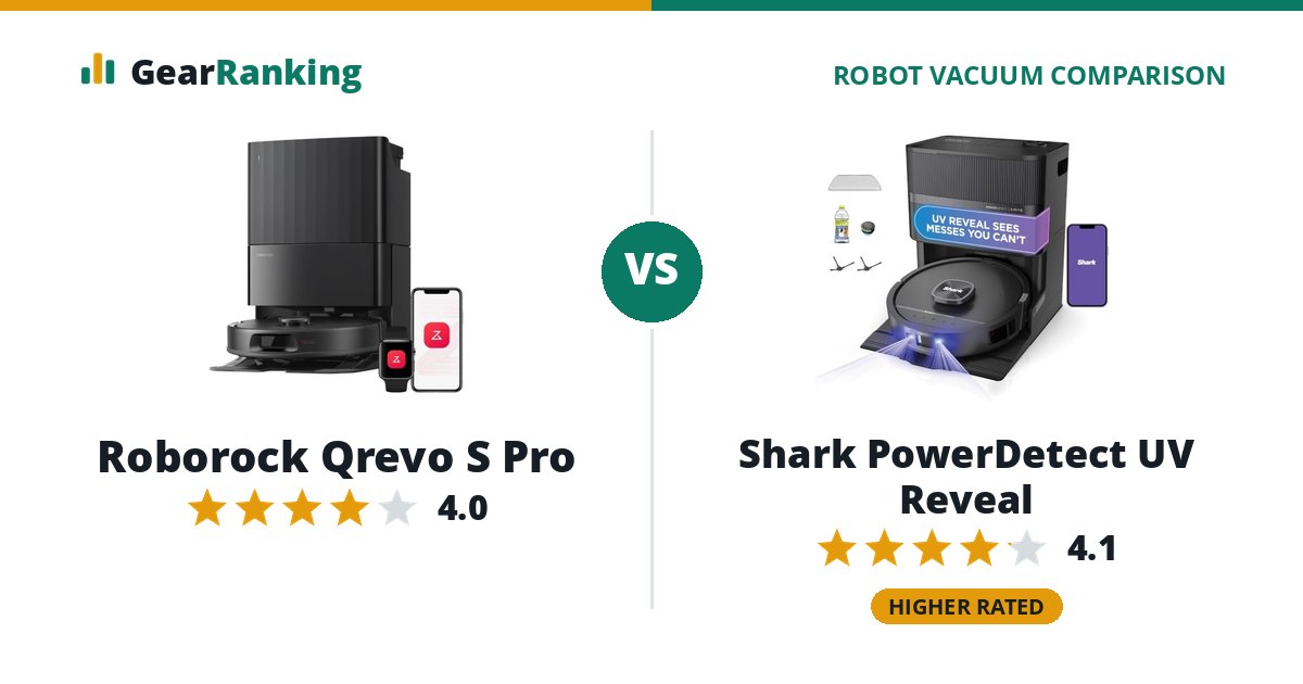 Roborock Qrevo S Pro vs Shark PowerDetect UV Reveal