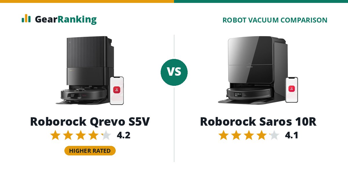 Roborock Qrevo S5V vs Roborock Saros 10R