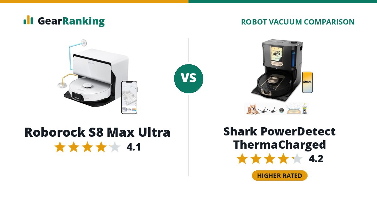 Roborock S8 Max Ultra vs Shark PowerDetect ThermaCharged
