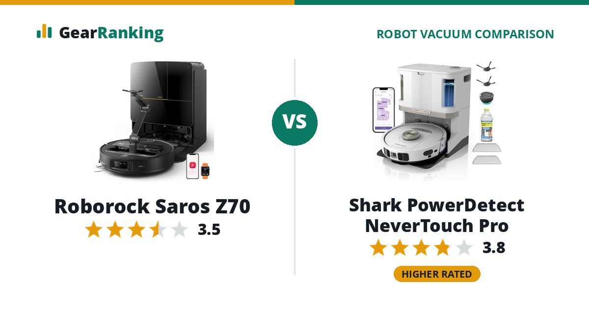 Roborock Saros Z70 vs Shark PowerDetect NeverTouch Pro