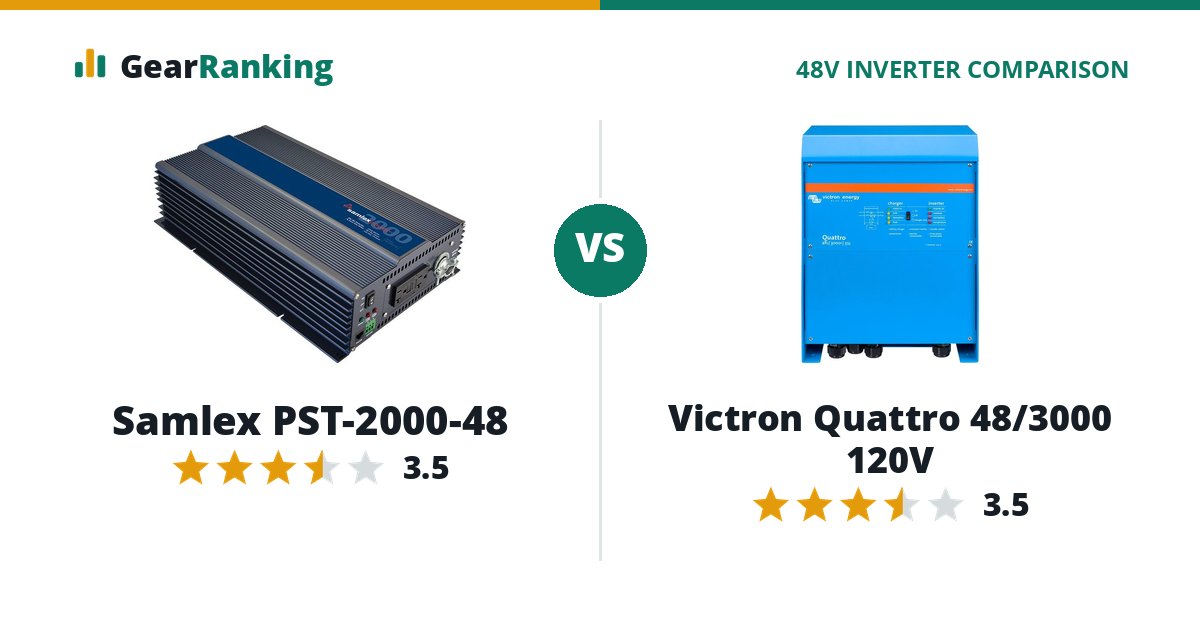 Samlex PST-2000-48 vs Victron Quattro 48/3000 120V