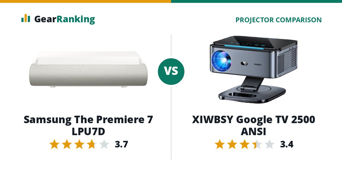 Samsung The Premiere 7 LPU7D vs XIWBSY Google TV 2500 ANSI