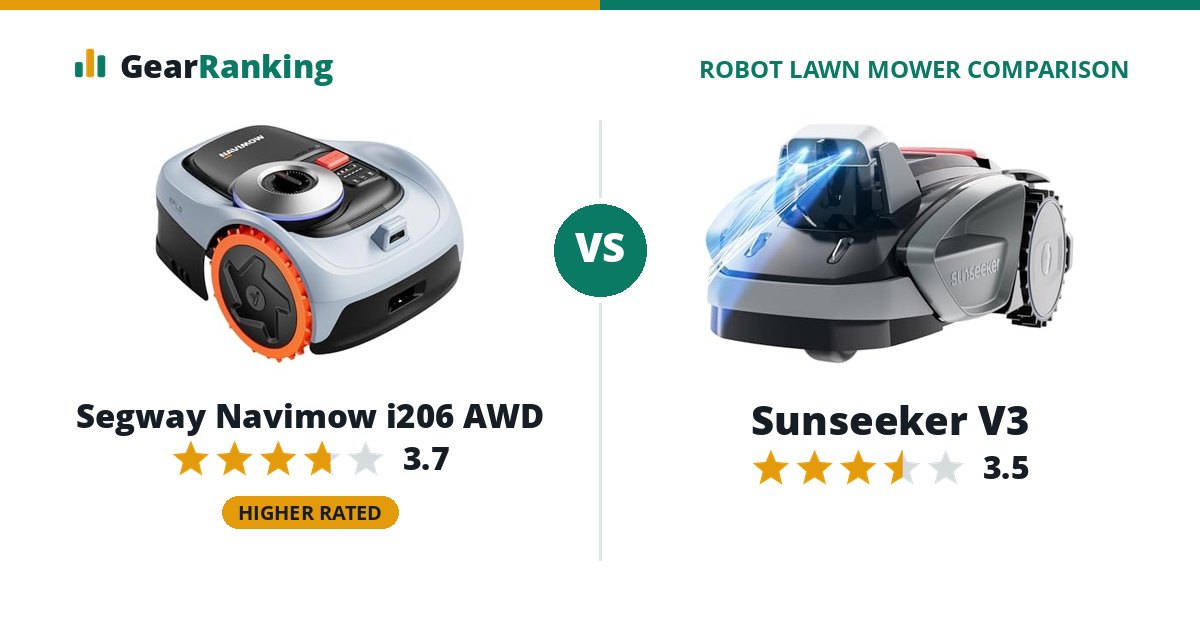 Segway Navimow i206 AWD vs Sunseeker V3