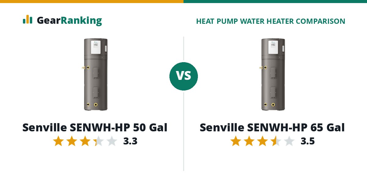 Senville SENWH-HP 50 Gal vs Senville SENWH-HP 65 Gal