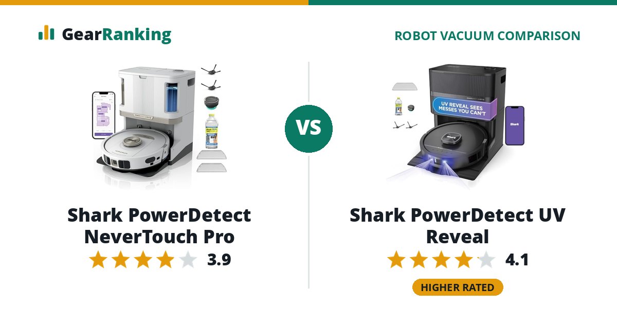 Shark PowerDetect NeverTouch Pro vs Shark PowerDetect UV Reveal