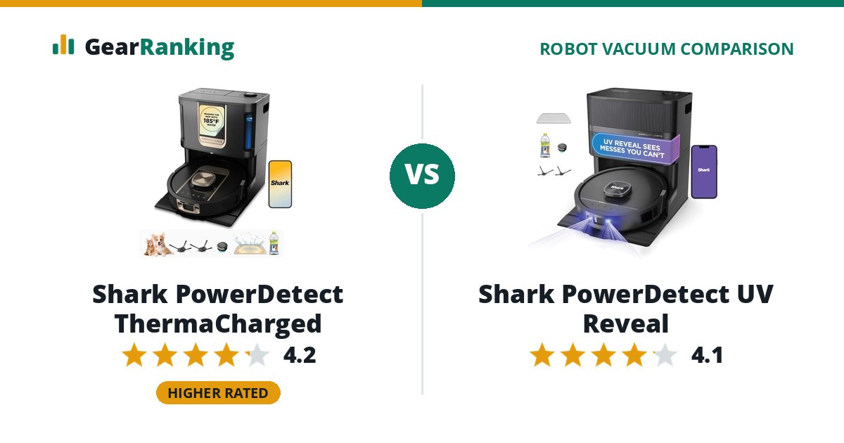Shark PowerDetect ThermaCharged vs Shark PowerDetect UV Reveal