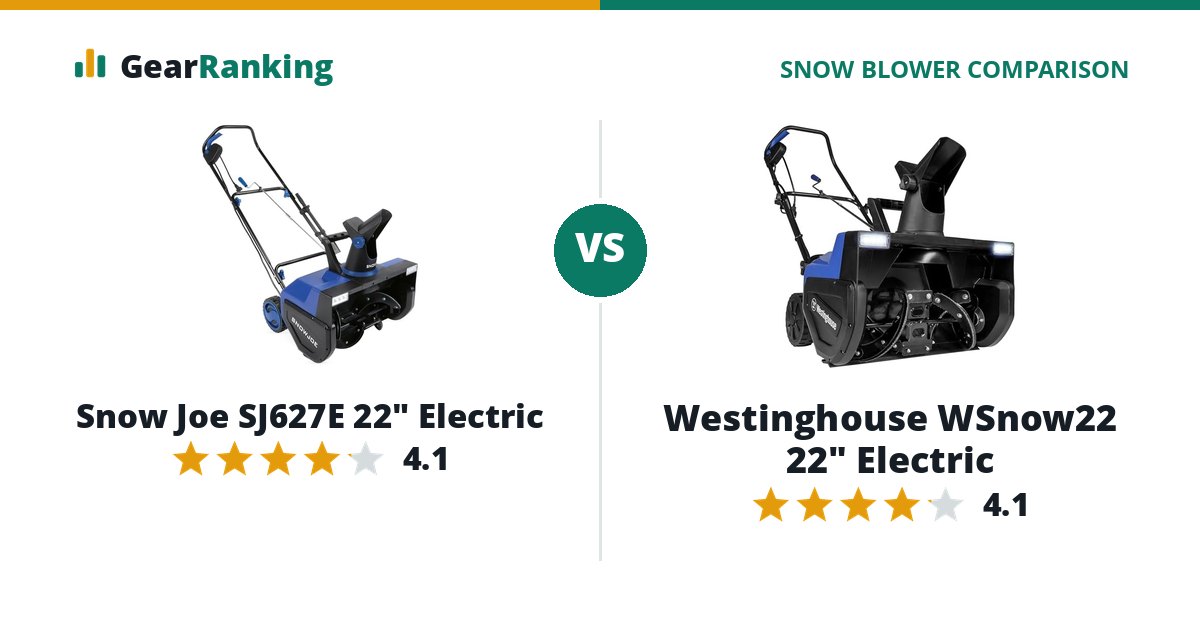 Snow Joe SJ627E 22" Electric vs Westinghouse WSnow22 22" Electric