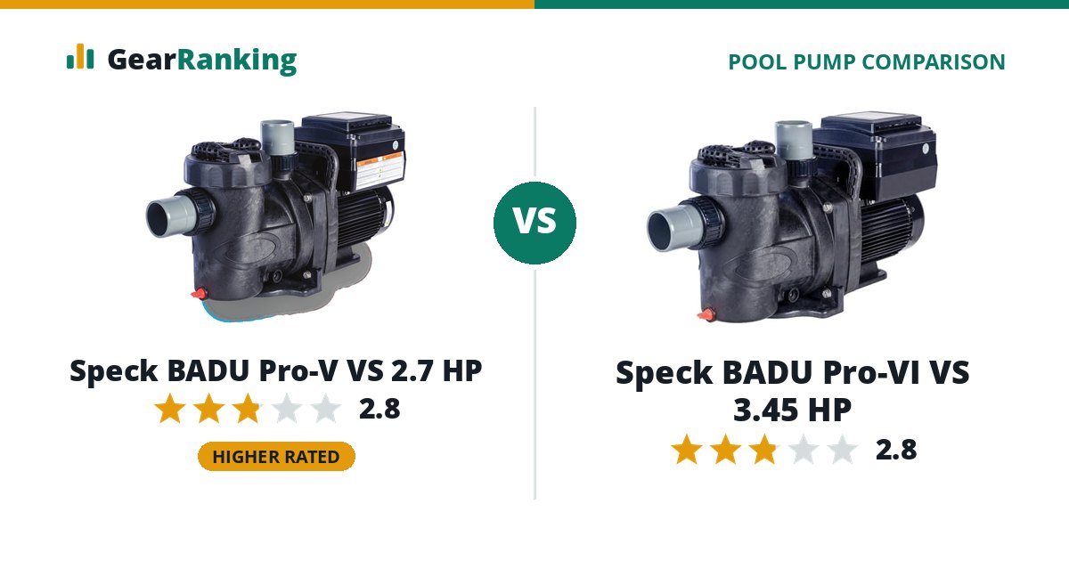 Speck BADU Pro-V VS 2.7 HP vs Speck BADU Pro-VI VS 3.45 HP