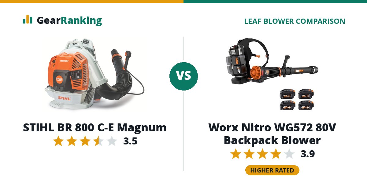 STIHL BR 800 C-E Magnum vs Worx Nitro WG572 80V Backpack Blower
