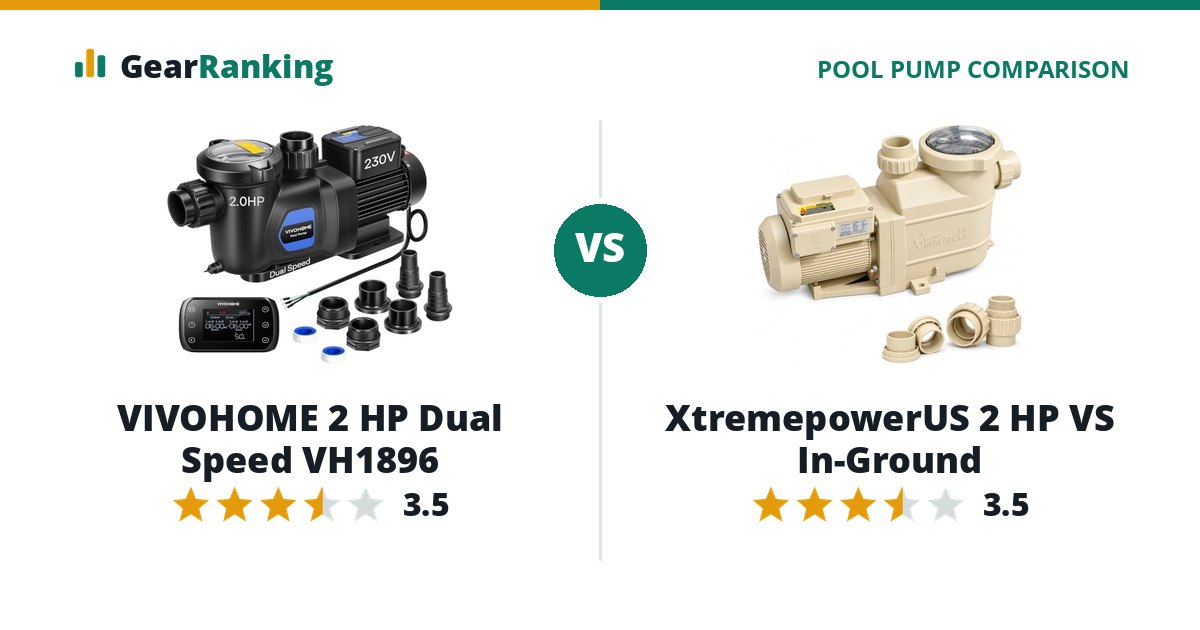 VIVOHOME 2 HP Dual Speed VH1896 vs XtremepowerUS 2 HP VS In-Ground