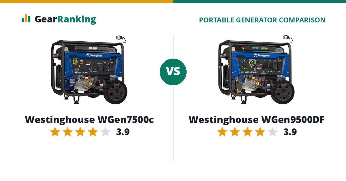 Westinghouse WGen7500c vs Westinghouse WGen9500DF