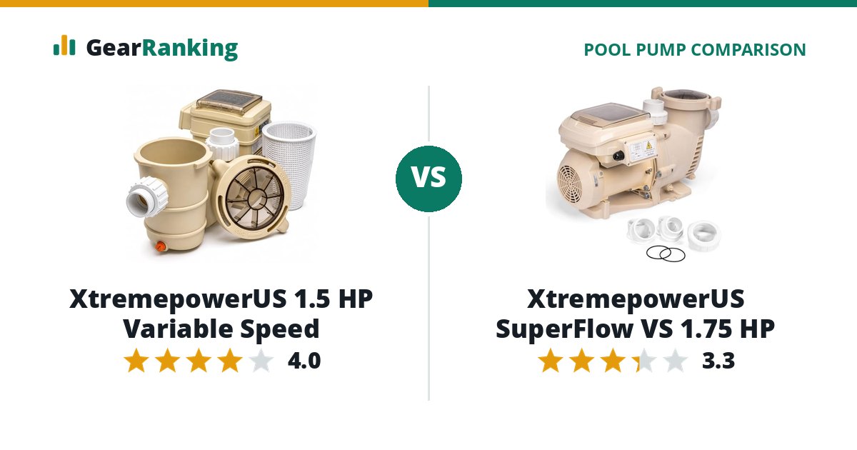 XtremepowerUS 1.5 HP Variable Speed vs XtremepowerUS SuperFlow VS 1.75 HP